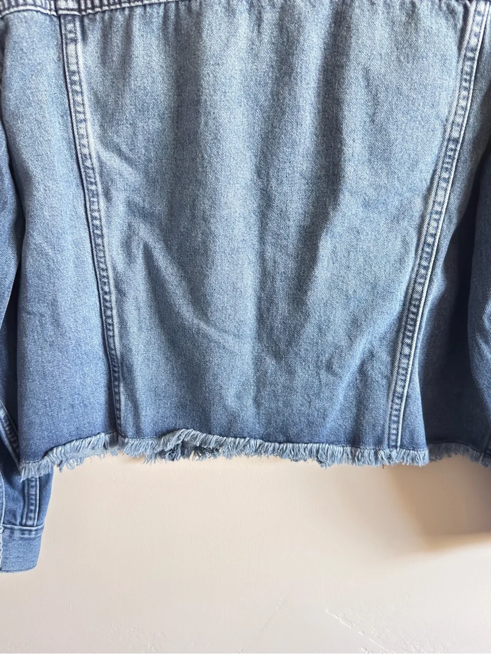 Michael Kors Blue Denim Jacket with Gold-Tone Buttons